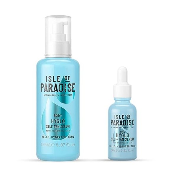 Isle of Paradise Hyglo Tanning Serum Bundle Hydrating Serum for Face & Body - Picture 1 of 8